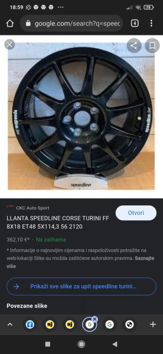 Speedline Corse 2120 Turini 8x18 5x114 3 ET48