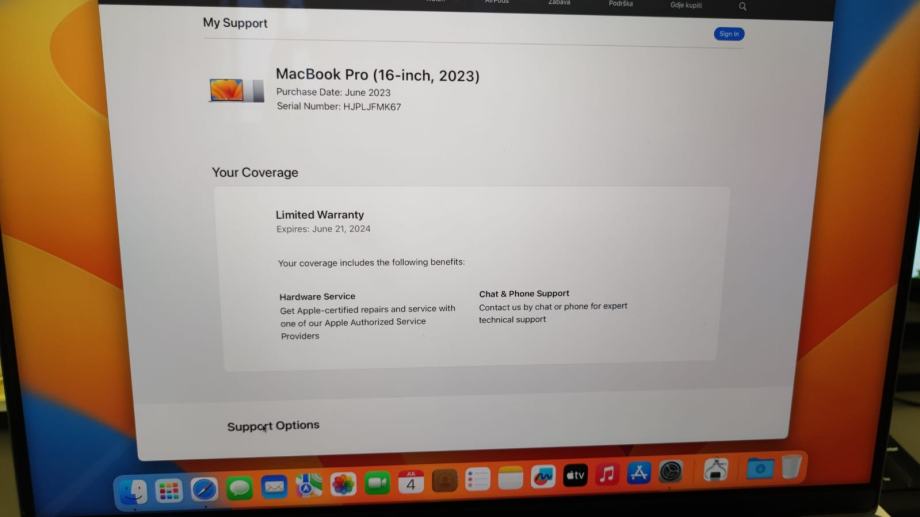 APPLE MACBOOK PRO 2023 16 M2 16GB 512SSD KAO NOVO R1 RATE