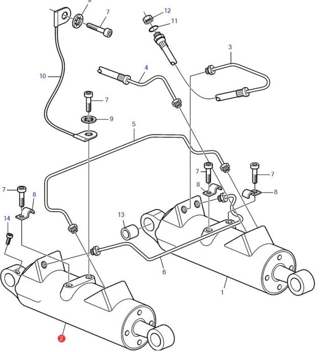 VOLVO PENTA TRIM CILINDAR ZA DPH Z POGON PORT 22121309