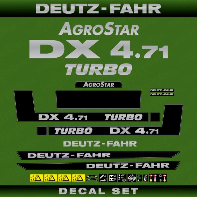 Zamjenske Naljepnice Za Traktor Deutz Agrostar Dx Turbo