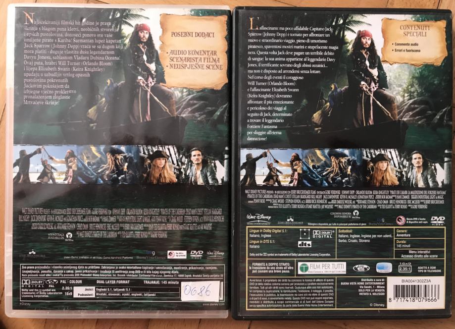 Dvd Pirati S Kariba Mrtva Eva Krinja Pirates Of The Caribbean