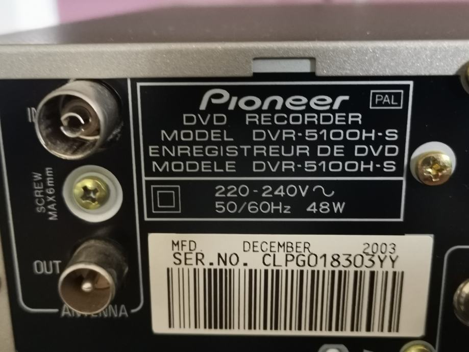 Pioneer Dvr H Cd Dvd Hdd