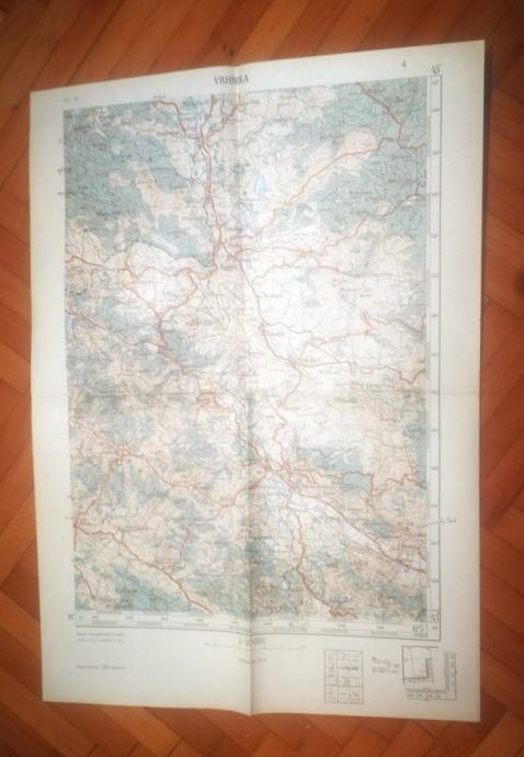 Karte Vojnogrografskog Instituta Topografske Vojne Karte