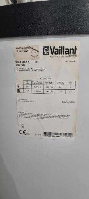 VAILLANT UniSTOR VIH R 120 6 B Akumulacijski Spremnik