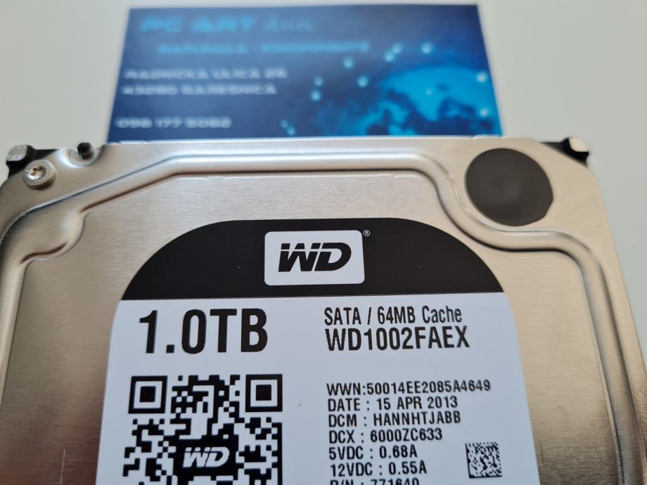 Western Digital Black WD1002FAEX 1TB 3 5 SATA HDD Račun R1 Jamstvo