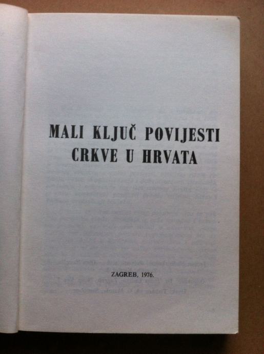 Mali ključ povijesti Crkve u Hrvata ZZ42