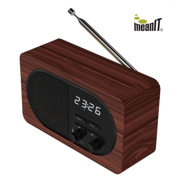 Meanit Bluetooth Fm Radio Budilica Sat Zvu Nik B