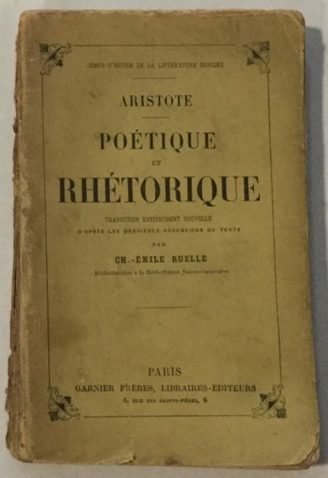 Aristote Po Tique Et Rh Torique