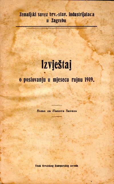 Izvje Taj O Poslovanju U Mjesecu Rujnu O Ujku I Travnju