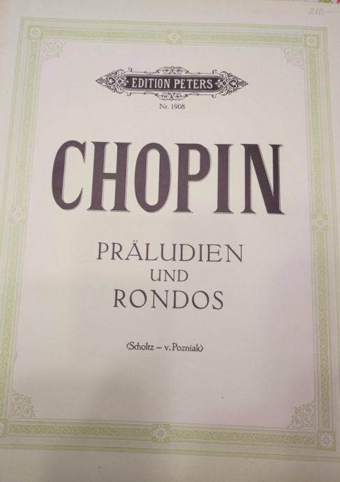 Note Za Klavir Chopin Preludiji I Ronda