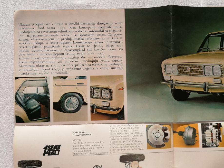 Originalni Prospekt Seat Iz Godine Brochure