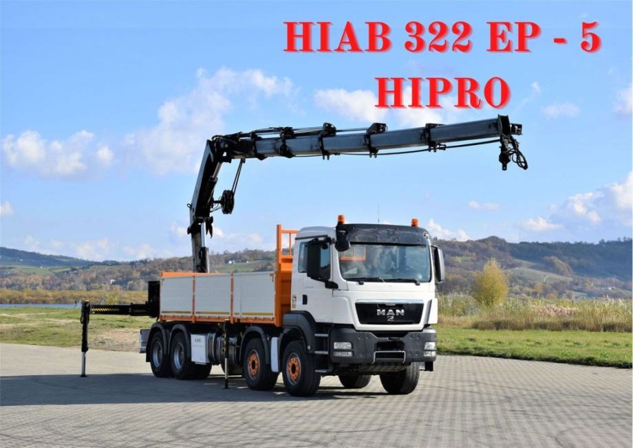 MAN TGS 35 440 Kran HIAB 322 EP 5 HIPRO Plato 2013 God