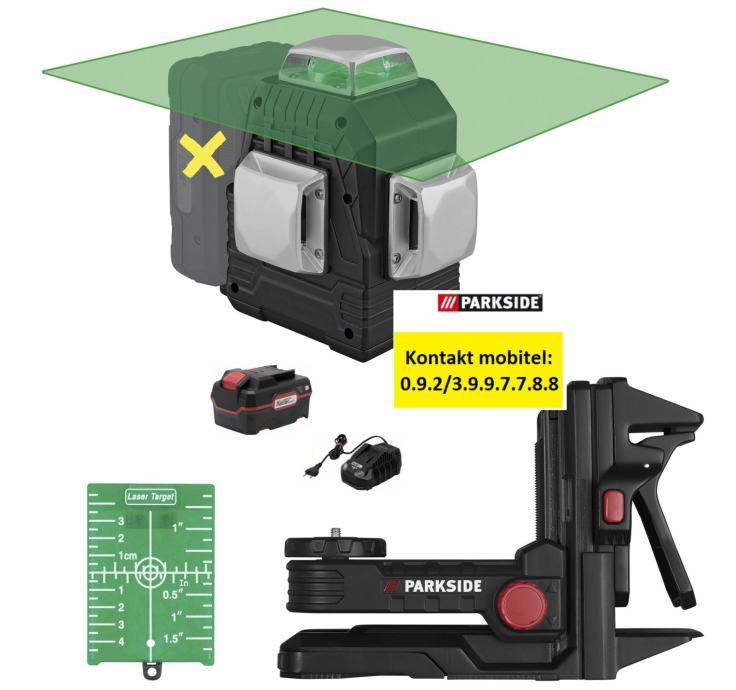 EKSKLUZIVA Parkside Performance Aku 20V Krizni Laser 3x360 PKLLP 3360