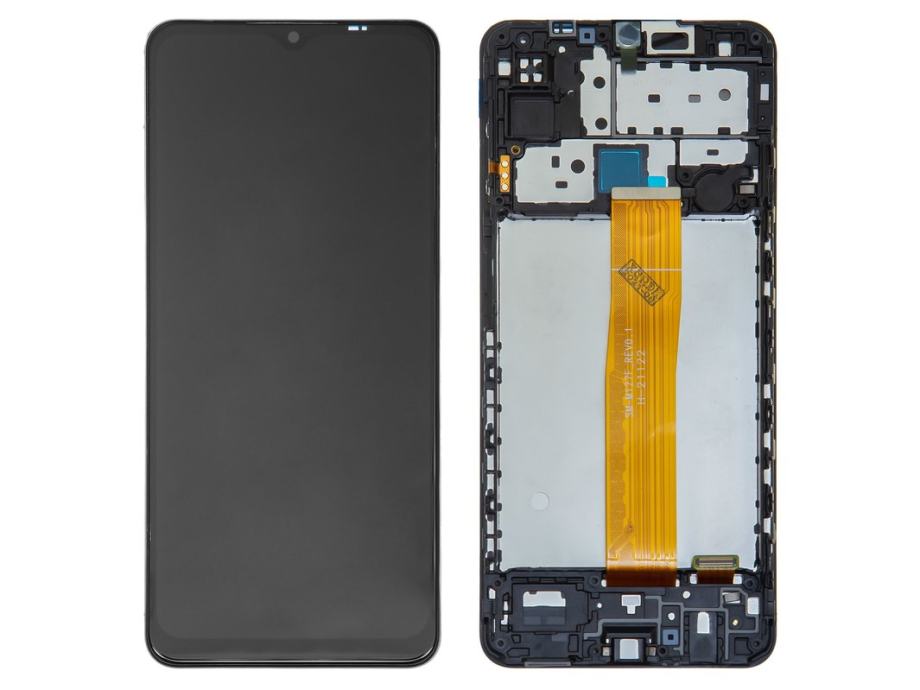 Samsung M12 M127 Lcd Touch Screen Okvir OEM NOVO Crni