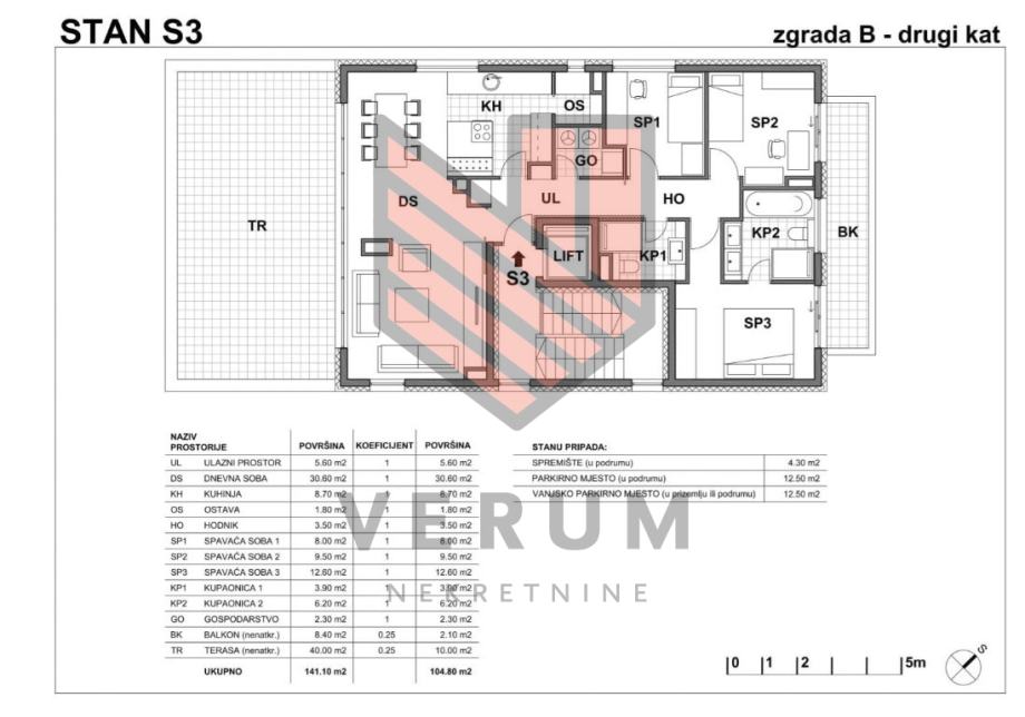 Gornji Bukovac NOVOGRADNJA četverosoban penthouse 128 55m2 prodaja