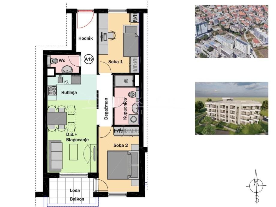 Split Visoka Ekskluzivna Prodaja Dvosoban Stan Novogradnja 56 36 M2