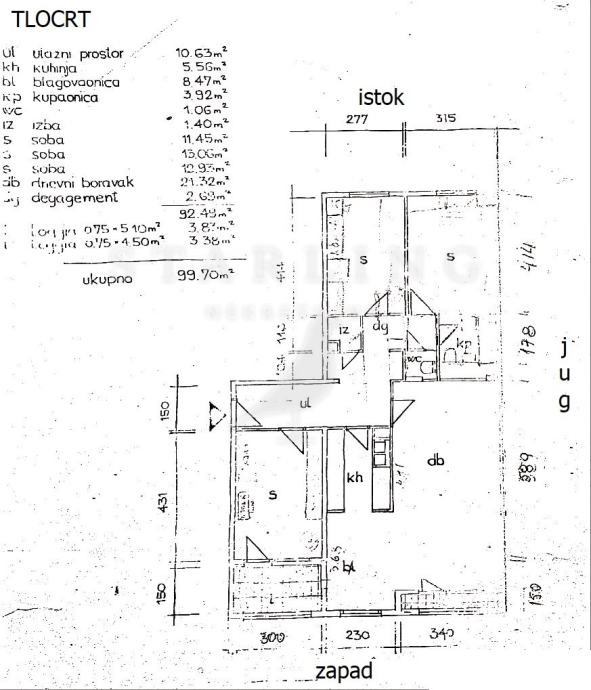 STAN PRODAJA ZAGREB JARUN 101 M2 4 Soban Prodaja