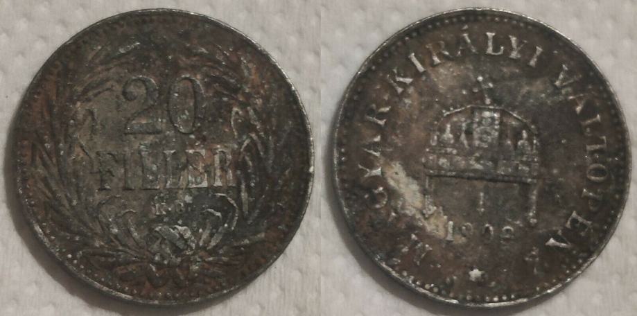 Hungary 20 Filler 1908