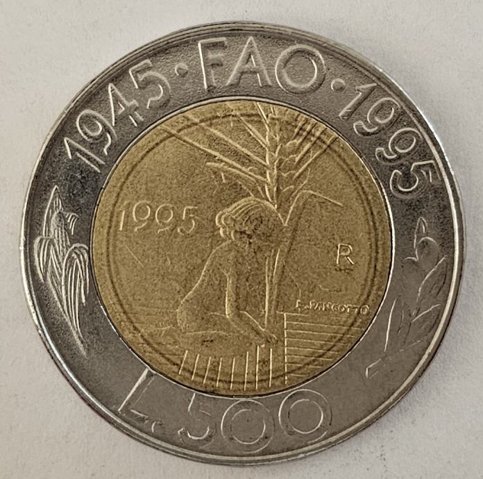 SAN MARINO 500 LIRE 1995 FAO