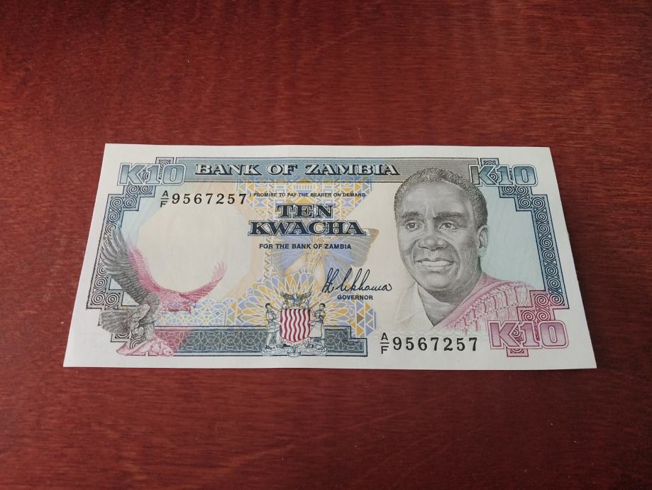 ZAMBIA 10 KWACHA 9567257 UNC 3015