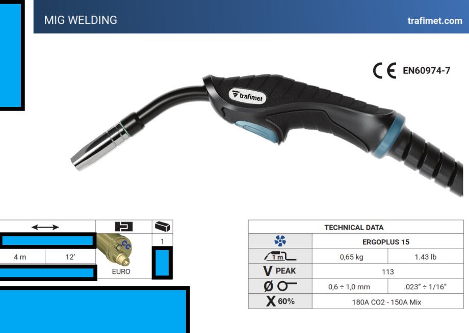 Gorionik Polikabel Trafimet Mig Torcia Ergoplus M Euro Ma