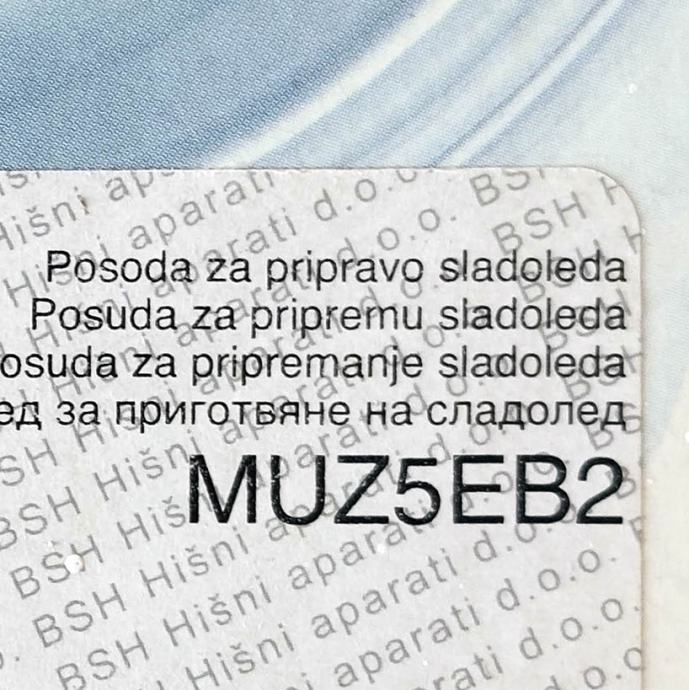 Kuhinjski Robot Bosch MUM5 Serie 4 Posuda Za Izradu Sladoleda