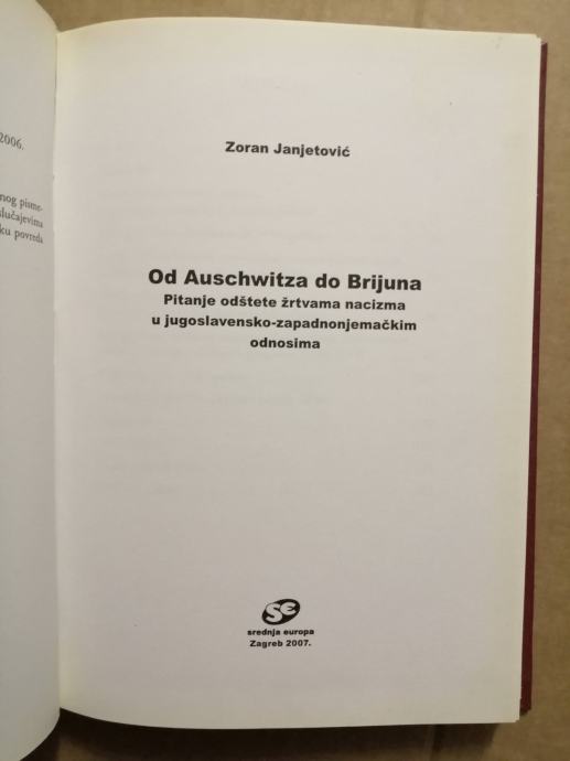 Zoran Janjetovi Od Auschwitza Do Brijuna Zz