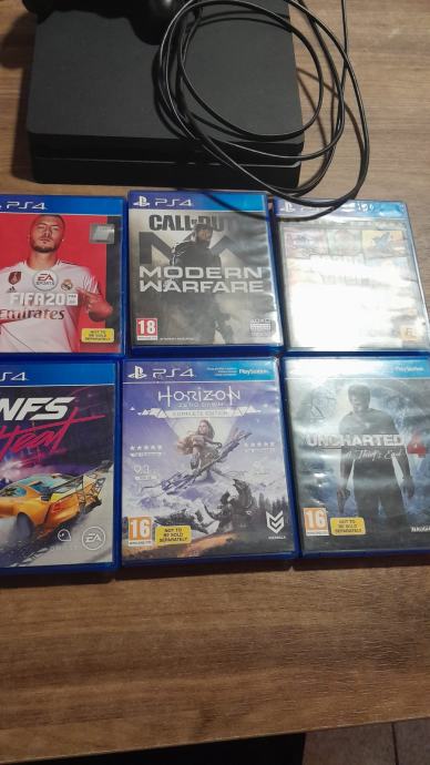 Playstation 4 SLIM 1 Kontroler 6 Igrica