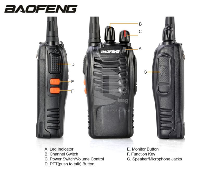 SET 2 Radio Stanice BAOFENG Walkie Talkie MOTOROLA Stanica Voki Toki