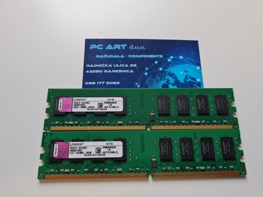 Kingston 4GB 2x2GB DDR2 PC2 6400 800 MHz Račun R1 Jamstvo