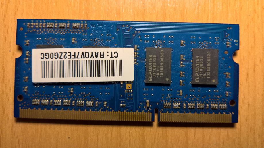 Memorija Elpida DDR3 1333 1GB SO DIMM Za Laptop