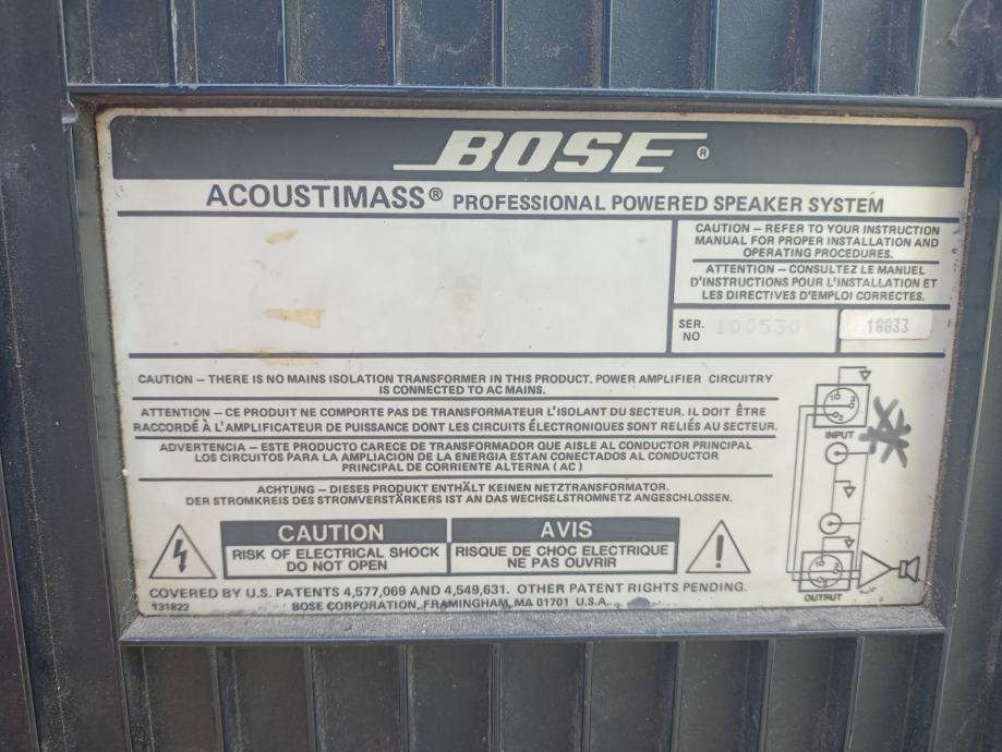 Bose Acoustimass I Allen Heath