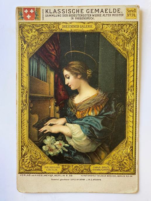 Saint Cecilia Playing The Organ By Carlo Dolci