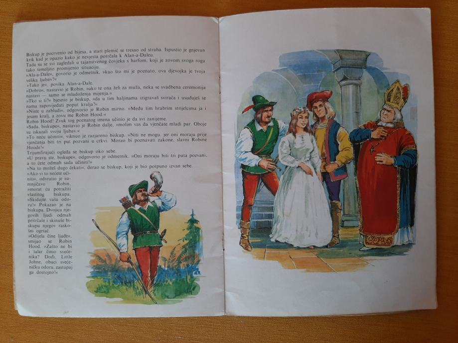 Robin Hood i svirači harfe stara slikovnica za djecu