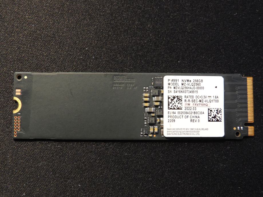 SSD 256GB Asus Samsung PM 991 MZ VLQ2560 M 2 2280 NVMe PCIe Gen 3 X4