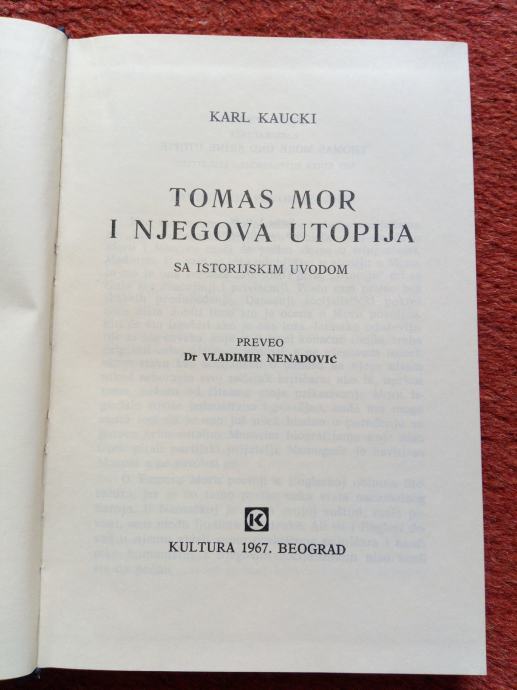 Karl Kaucki Tomas Mor I Njegova Utopija