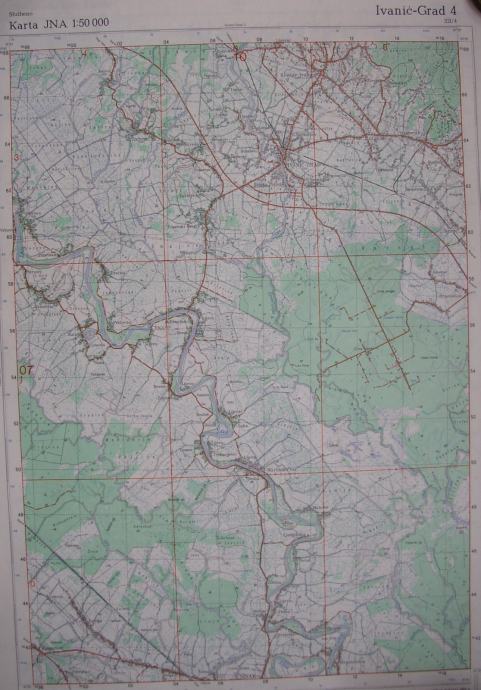 Topografska Karta Klo Tar Ivani Ivani Grad I Ju No