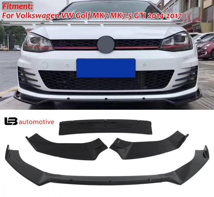 Prednji Lip Za Vw Golf Crni Sjajni