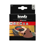 KWB set brusnih papira 93x93x93 mm, g60, g120, g180, za TC-DS 19, TE-M