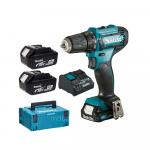 MAKITA aku bušilica DF333DNX10 1xAku 12V 2,0Ah+ 2xAku 18V 5,0Ah Makpac