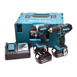 MAKITA aku set DLX2127TJ1- bušilica-odvijač DDF482 + udarni odvijač DT