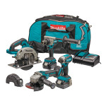 MAKITA aku set DLX4156TX1 - DDF486 + DTD153 + DGA504 + DHS660 torba