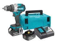 MAKITA aku udarna bušilica DHP489RTJ 2xAku 18V 5,0Ah + Makpac