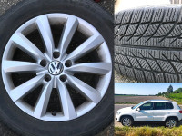 VW Tiguan OEM 17'' rupe 5x112, 4 kom., zimske gume 235/55R17