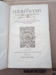 DIVI HIERONYMI STRIDONIENSIS OPERUM TOMUS IIII. (1602)