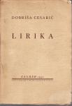 DOBRIŠA CESARIĆ : LIRIKA , ZAGREB 1931.