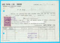 ANTE ŠUPUK I SIN (Šibenik) Mlinica na električni pogon račun iz 1930.g