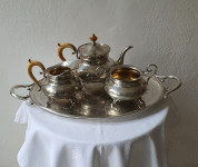 AUSTRO-HUNGARIAN SILVER 800 TEA  SERVIS/ COFFE SERVICE - SERVIS SREBRO