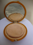 Art Deco pudijera - Powder box faux tortoiseshell