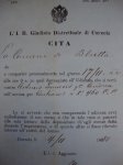 Cita CURZOLA  1878.-1880.god. 6 komada pristojbi otok Korčula,BLATO